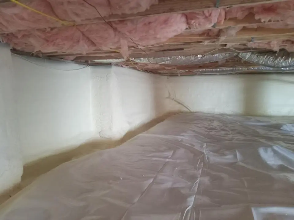 Crawl space encapsulation with closed-cell spray foam for Attic Insulation in Wyckoff